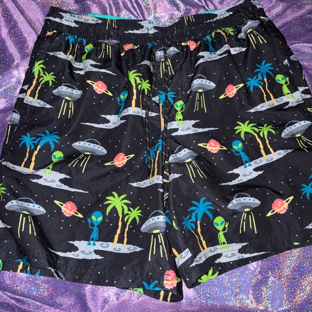 No Boundaries Alien Swim Trunks